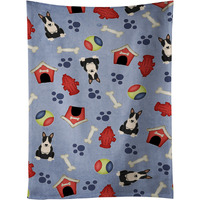 "Caroline's Treasures BB2746KTWL Bull Terrier Black White Kitchen Towel, 25"" x 15"", Multicolor"