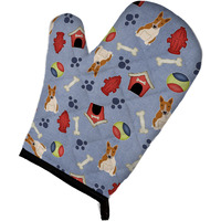 "Caroline's Treasures BB2748OVMT Dog House Collection Bull Terrier Red White Oven Mitt, 12"" by 8.5"", Multicolor"