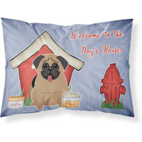 Caroline's Treasures Dog House Collection Pug Brown Fabric Standard Pillowcase BB2759PILLOWCASE