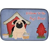 "Caroline's Treasures Dog House Collection Pug Fawn Dish Drying Mat, 14"" x 21"""