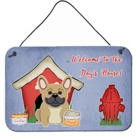 "Caroline's Treasures Dog House Collection French Bulldog Cream Wall or Door Hanging Prints BB2764DS812, 8"" x 12"", Multicolor"