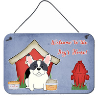 "Caroline's Treasures Dog House Collection French Bulldog Piebald Wall or Door Hanging Prints BB2765DS812, 8"" x 12"""