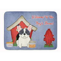 "Caroline's Treasures Dog House French Bulldog Piebald Floor Mat, 19"" x 27"", Multicolor"