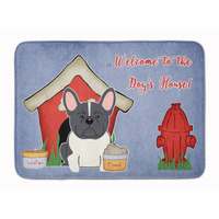 "Caroline's Treasures Dog House French Bulldog Black White Floor Mat, 19"" x 27"", Multicolor"