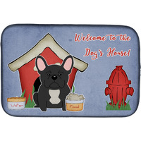 "Caroline's Treasures Dog House Collection French Bulldog Black Dish Drying Mat, 14 x 21"