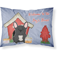 "Caroline's Treasures Dog House Collection French Bulldog Black Fabric Standard Pillowcase BB2768PILLOWCASE, Multicolor"