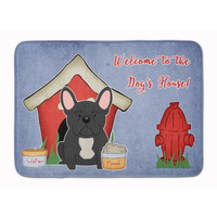"Caroline's Treasures Dog House French Bulldog Black Floor Mat, 19"" x 27"", Multicolor"