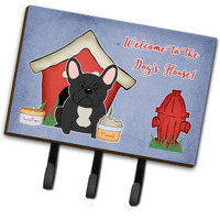 "Caroline's Treasures Dog House Collection French Bulldog Black Leash or Key Holder BB2768TH68, Triple"