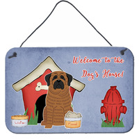 "Caroline's Treasures Dog House Collection Mastiff Brindle Wall or Door Hanging Prints BB2769DS812, 8"" x 12"", Multicolor"