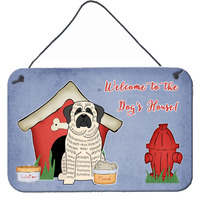 "Caroline's Treasures Dog House Collection Mastiff Brindle White Wall or Door Hanging Prints BB2770DS812, 8"" x 12"", Multicolor"