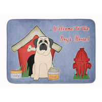 "Caroline's Treasures Dog House Collection Mastiff White Floor Mat, 19"" x 27"", Multicolor"