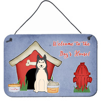 "Caroline's Treasures Dog House Collection West Siberian Laika Spitz Wall or Door Hanging Prints BB2779DS812, 8"" x 12"", Multicolor"