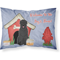 "Caroline's Treasures Dog House Collection Black Russian Terrier Fabric Standard Pillowcase BB2780PILLOWCASE, Multicolor"