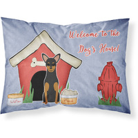 "Caroline's Treasures Dog House Collection Manchester Terrier Fabric Standard Pillowcase BB2782PILLOWCASE, Multicolor"