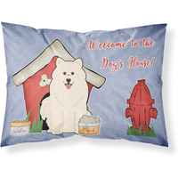 "Caroline's Treasures Dog House Collection Samoyed Fabric Standard Pillowcase BB2784PILLOWCASE, Multicolor"