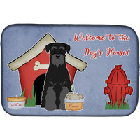 "Caroline's Treasures Dog House Collection Standard Schnauzer Black Dish Drying Mat, 14"" x 21"""