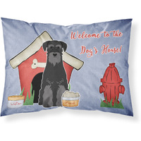 Caroline's Treasures Dog House Collection Schnauzer Black Fabric Standard Pillowcase BB2786PILLOWCASE