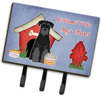 "Caroline's Treasures Dog House Collection Standard Schnauzer Black Leash or Key Holder BB2786TH68, Triple, Multicolor"
