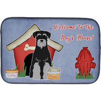 "Caroline's Treasures Dog House Collection Standard Schnauzer Black Grey Dish Drying Mat, 14"" x 21"""