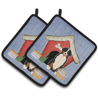 "Caroline's Treasures Dog House Collection Bernese Mountain Dog Pair of Pot Holders BB2790PTHD, 7.5HX7.5W, Multicolor"