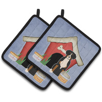 "Caroline's Treasures Dog House Collection Greater Swiss Mountain Dog Pair of Pot Holders BB2791PTHD, 7.5HX7.5W, Multicolor"