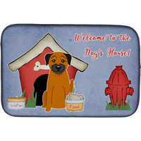 "Caroline's Treasures Dog House Collection Border Terrier Dish Drying Mat, 14"" x 21"""