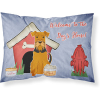 "Caroline's Treasures Dog House Collection Airedale Fabric Standard Pillowcase BB2795PILLOWCASE, Multicolor"