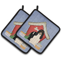 "Caroline's Treasures Dog House Collection Swiss Hound Pair of Pot Holders BB2798PTHD, 7.5HX7.5W, Multicolor"