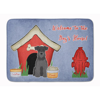 "Caroline's Treasures Dog House Miniature Schanuzer Black Floor Mat, 19"" x 27"", Multicolor"