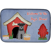 "Caroline's Treasures Dog House Collection Miniature Schanuzer Black Silver Dish Drying Mat, 14"" x 21"""