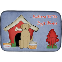 "Caroline's Treasures Dog House Collection Yellow Labrador Dish Drying Mat, 14"" x 21"""