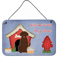 "Caroline's Treasures Dog House Collection Chocolate Labrador Wall or Door Hanging Prints BB2810DS812, 8"" x 12"", Multicolor"