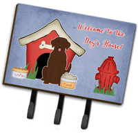 "Caroline's Treasures Dog House Collection Chocolate Labrador Leash or Key Holder BB2810TH68, Triple"