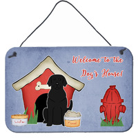 "Caroline's Treasures Dog House Collection Black Labrador Wall or Door Hanging Prints BB2811DS812, 8"" x 12"""