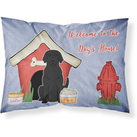 "Caroline's Treasures Dog House Collection Black Labrador Fabric Standard Pillowcase BB2811PILLOWCASE, Multicolor"