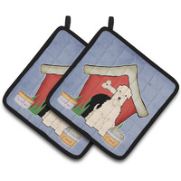 "Caroline's Treasures Dog House Collection Soft Coated Wheaten Terrier Pair of Pot Holders BB2815PTHD, 7.5HX7.5W, Multicolor"