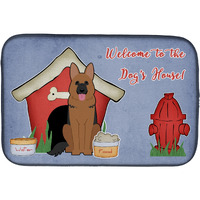 "Caroline's Treasures German Shepherd Dish Drying Mat, 14"" x 21"", Dog House"