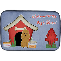 "Caroline's Treasures Dog House Collection Poodle Tan Dish Drying Mat, 14"" x 21"""