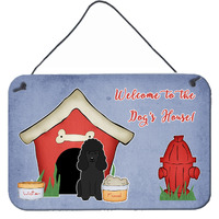 "Caroline's Treasures Dog House Collection Poodle Black Wall or Door Hanging Prints BB2825DS812, 8"" x 12"", Multicolor"