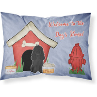 "Caroline's Treasures Dog House Collection Poodle Black Fabric Standard Pillowcase BB2825PILLOWCASE, Multicolor"