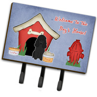 "Caroline's Treasures Dog House Collection Poodle Black Leash or Key Holder BB2825TH68, Triple, Multicolor"
