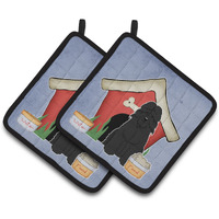 "Caroline's Treasures Dog House Collection Bouvier Des Flandres Pair of Pot Holders BB2828PTHD, 7.5HX7.5W, Multicolor"