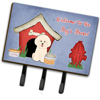 "Caroline's Treasures Dog House Collection Bichon Frise Leash or Key Holder BB2829TH68, Triple, Multicolor"