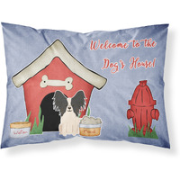 Caroline's Treasures Dog House Collection Papillon Black White Fabric Standard Pillowcase BB2830PILLOWCASE