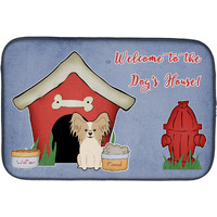 "Caroline's Treasures Dog House Collection Papillion Sable White Dish Drying Mat, 14 X 21"
