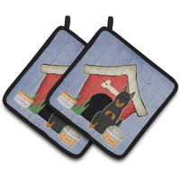"Caroline's Treasures Dog House Collection Beauce Shepherd Dog Pair of Pot Holders BB2834PTHD, 7.5HX7.5W, Multicolor"