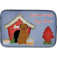 "Caroline's Treasures Dog House Collection Briar Brown Dish Drying Mat, 14 x 21"