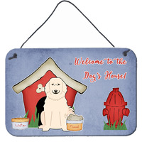 "Caroline's Treasures Dog House Collection Pyrenese Wall or Door Hanging Prints BB2837DS812, 8HX12W"