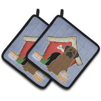 "Caroline's Treasures Dog House Collection Bullmastiff Pair of Pot Holders BB2838PTHD, 7.5HX7.5W, Multicolor"