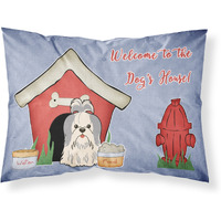 "Caroline's Treasures Dog House Collection Shih Tzu Silver White Fabric Standard Pillowcase BB2839PILLOWCASE, Multicolor"